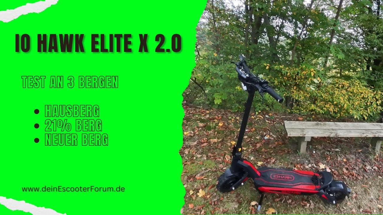 IO Hawk Elite X 2.0 Review / Test – an 3 Bergen getestet – stärkster E-Scooter auf dem Markt
